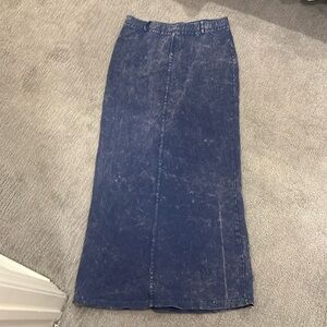 Five star girls straight long denim wash skirt